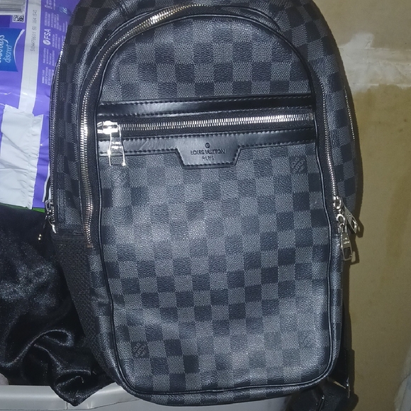 Louis Vuitton Other - Louis Vuitton Black Checkered Backpack